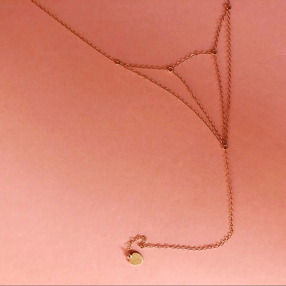 Bagatiba Gold Tiered Drop Necklace